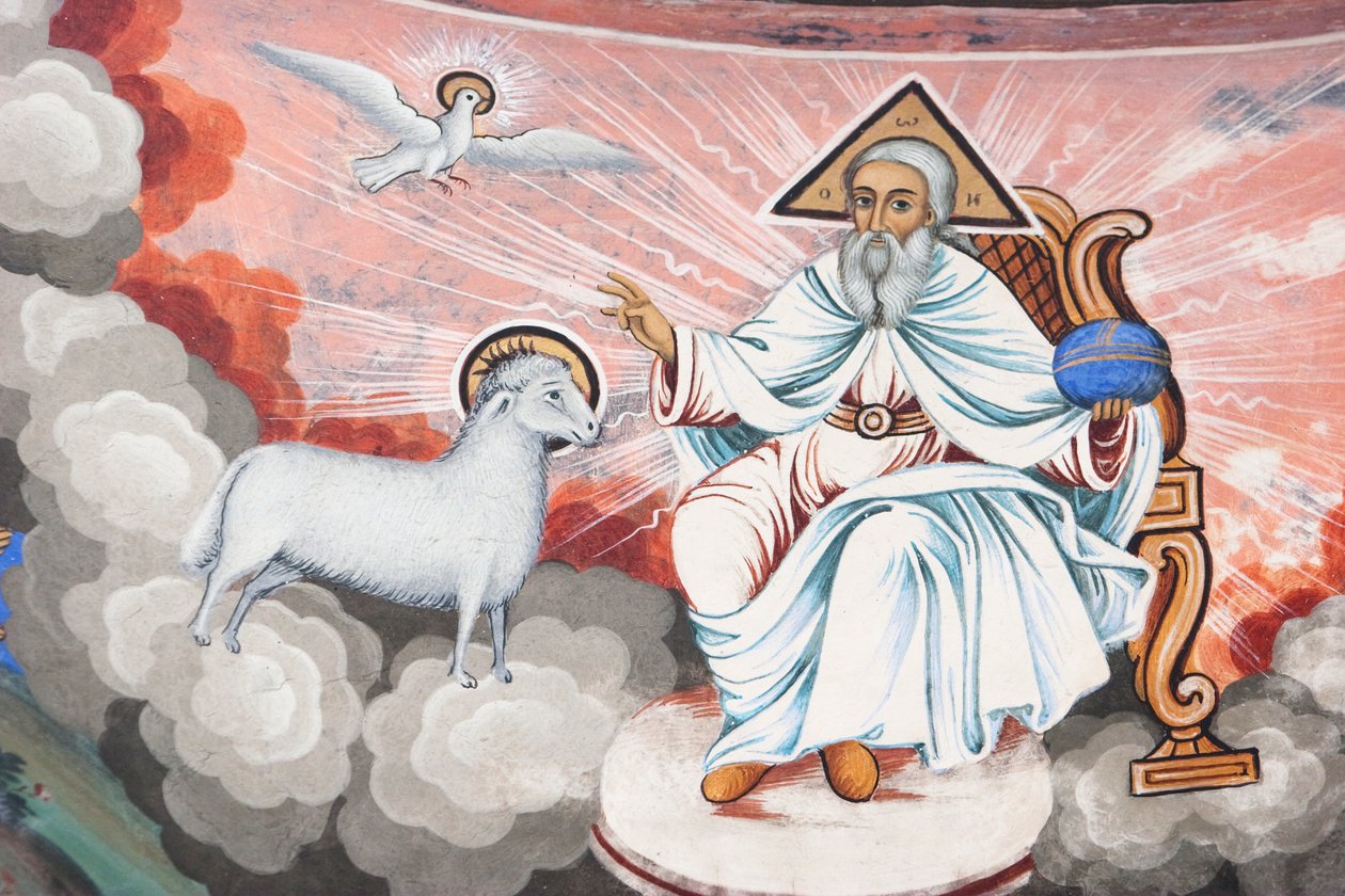 ज़िला ज़ोग्राफ की पेंटिंग रीला मठ की बाहरी दीवारों, ब्लागॉवग्रेड, बुल्गारिया में द्वारा अज्ञात