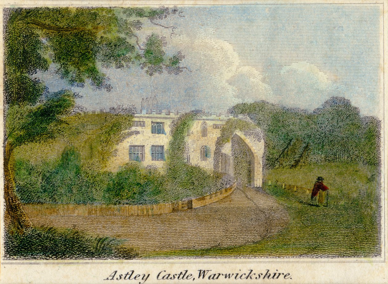 एस्टली कैसल, वार्विकशायर, c.1830 द्वारा अज्ञात