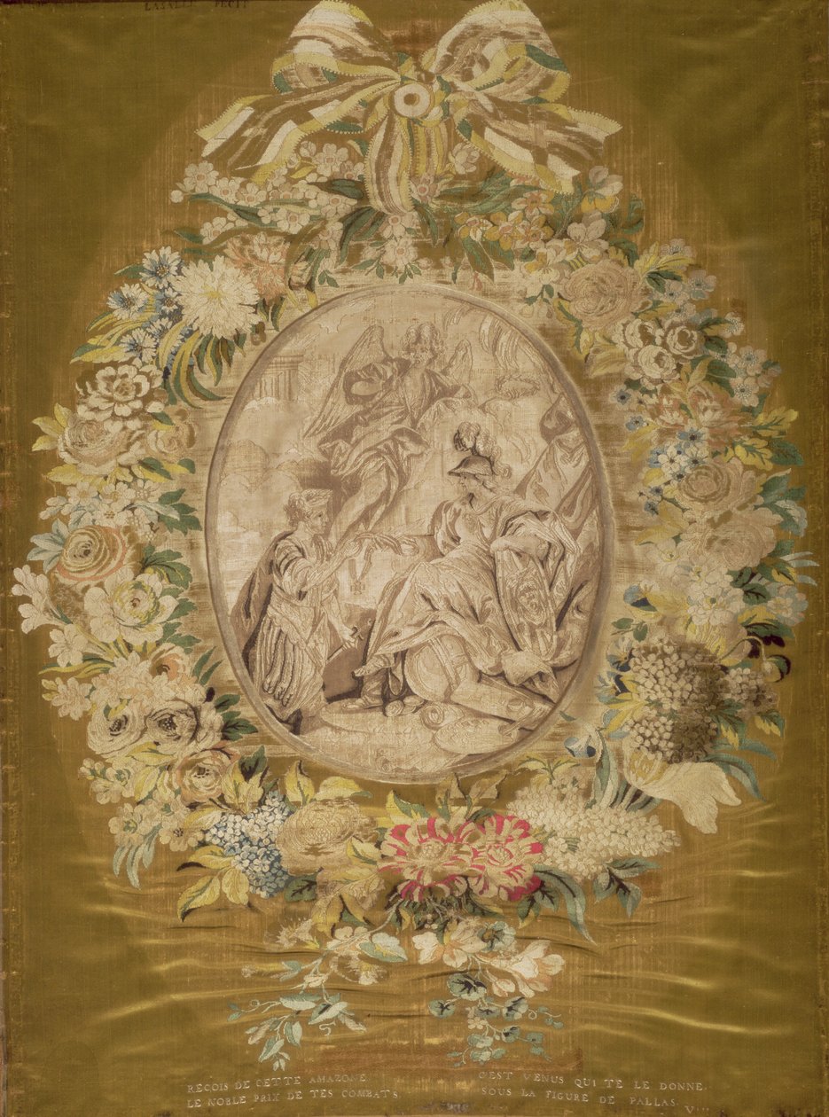 एक स्क्रीन के लिए फैब्रिक की लंबाई, फिलिप डी लैसल (1723-1804) द्वारा, पेरोन फैक्ट्री, लियोंस के लिए, 1770-1 (रेशम, साटन बुनाई) द्वारा अज्ञात