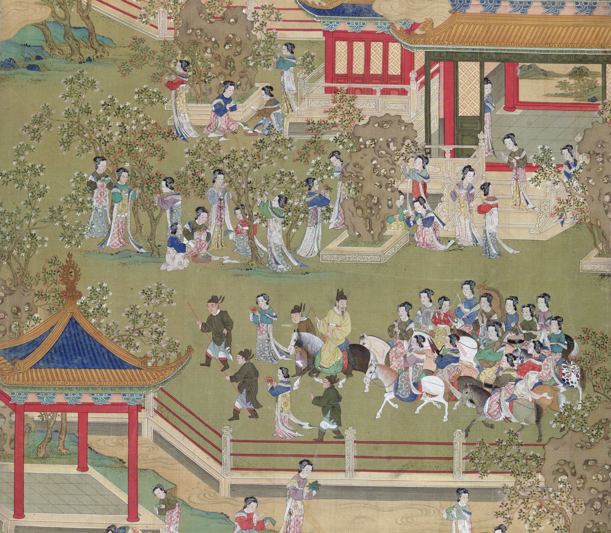 चीनी सम्राटों के इतिहास (रेशम पर रंग) (39132 का विवरण) द्वारा चीनी स्कूल