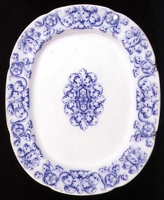 अल्बर्टोली पैटर्न स्टैफ़ोर्डशायर प्लेट, c.1860 (सिरेमिक) द्वारा अंग्रेजी स्कूल
