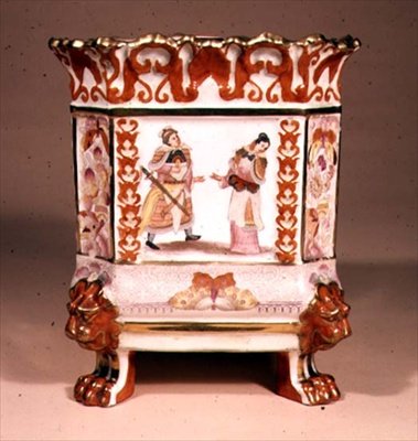 जॉन डेवनपोर्ट द्वारा डिज़ाइन किया गया चीनी शैली का जार्डिनियर, c.1820 (सिरेमिक) द्वारा अंग्रेजी स्कूल