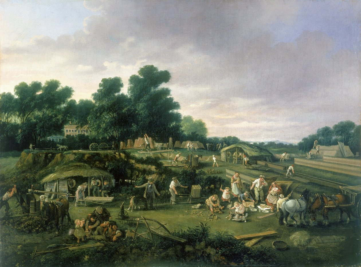 अंग्रेजी देश ब्रिकवर्क्स, c.1840 द्वारा अंग्रेजी स्कूल