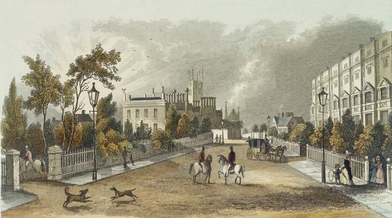 लैंसडाउन टेरेस, चेल्टनहैम, डी। ईचबूम द्वारा उत्कीर्ण, c.1840 द्वारा अंग्रेजी स्कूल