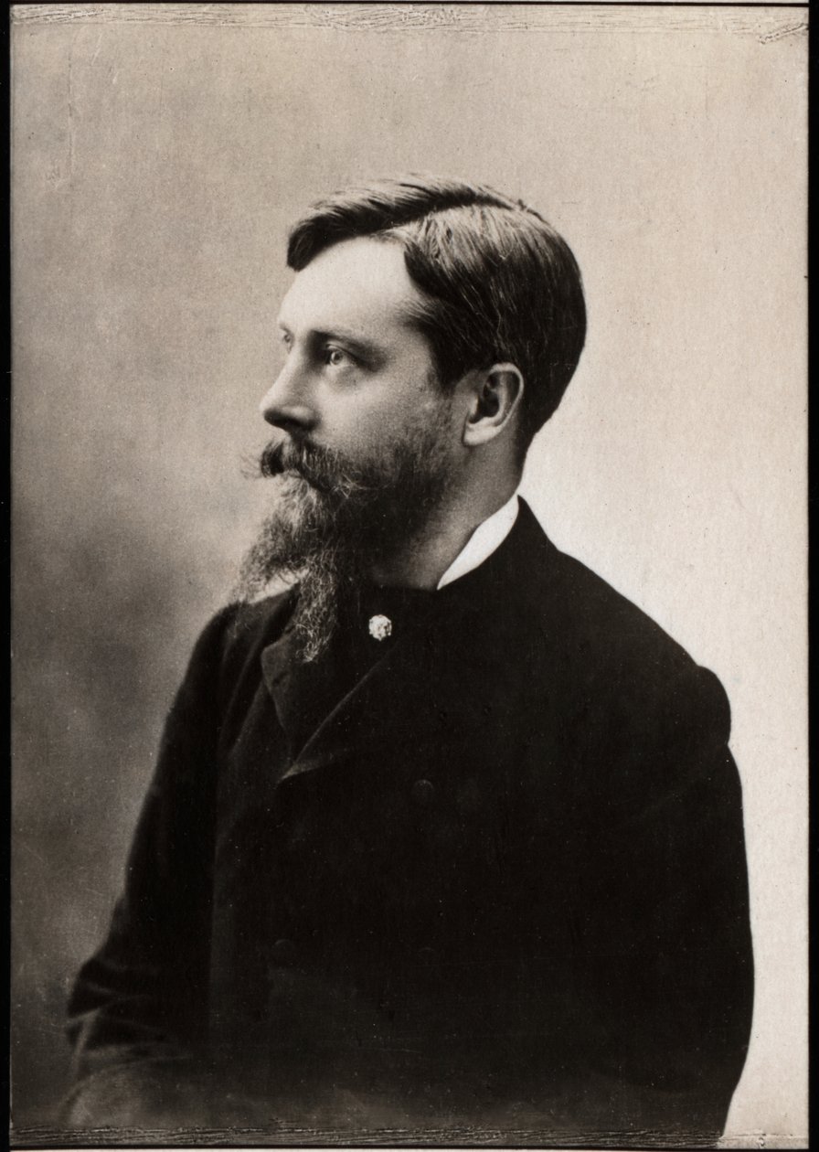 आंद्रे लेबन का पोर्ट्रेट (1858-1938), फ्रांसीसी राजनीतिज्ञ। द्वारा फ्रेंच फोटोग्राफर