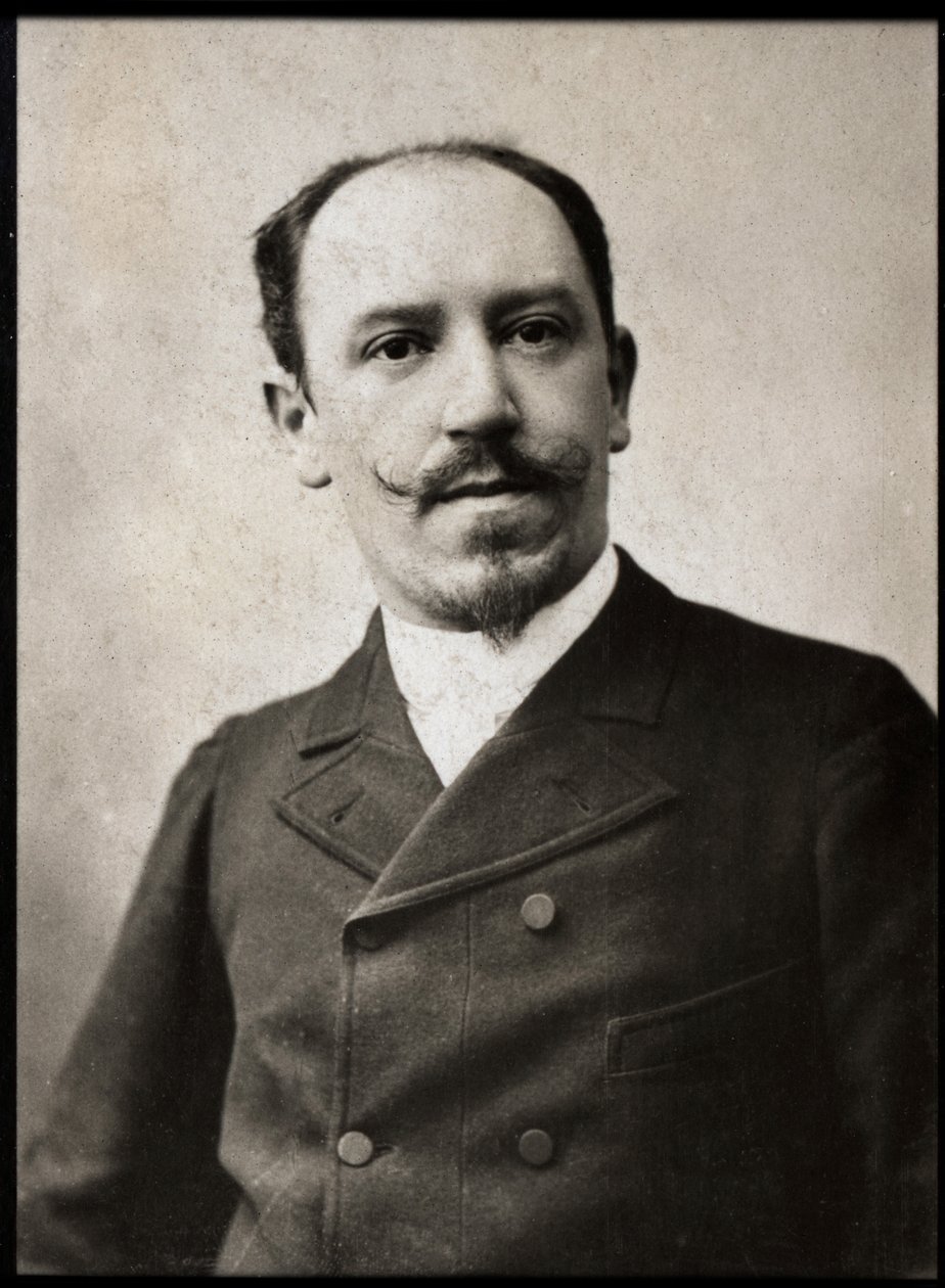 एडमंड हाराकोर्ट (1856-1941), फ्रेंच लेखक और नाटककार का चित्रण। द्वारा फ्रेंच फोटोग्राफर