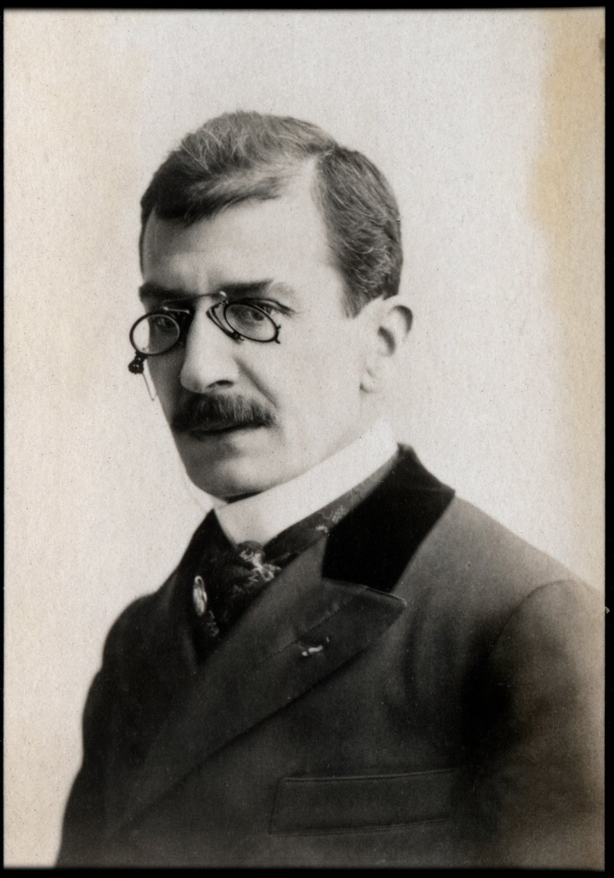 फर्डिनेंड ब्रुनेटियर का पोर्ट्रेट (1849-1906) फ्रांसीसी लेखक और आलोचक। द्वारा फ्रेंच फोटोग्राफर