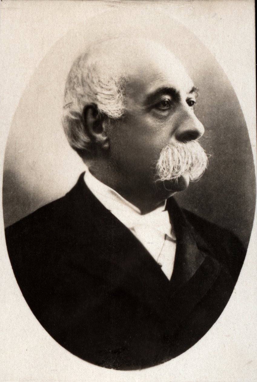 फ्रांसेस्को क्रिस्पी (1819-1901), इतालवी राजनीतिज्ञ का चित्रण। द्वारा फ्रेंच फोटोग्राफर
