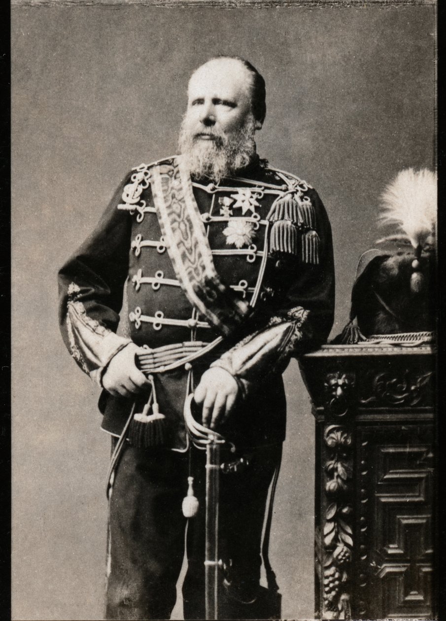 नीदरलैंड के विलियम तृतीय (1817-1890) का पोर्ट्रेट द्वारा फ्रेंच फोटोग्राफर