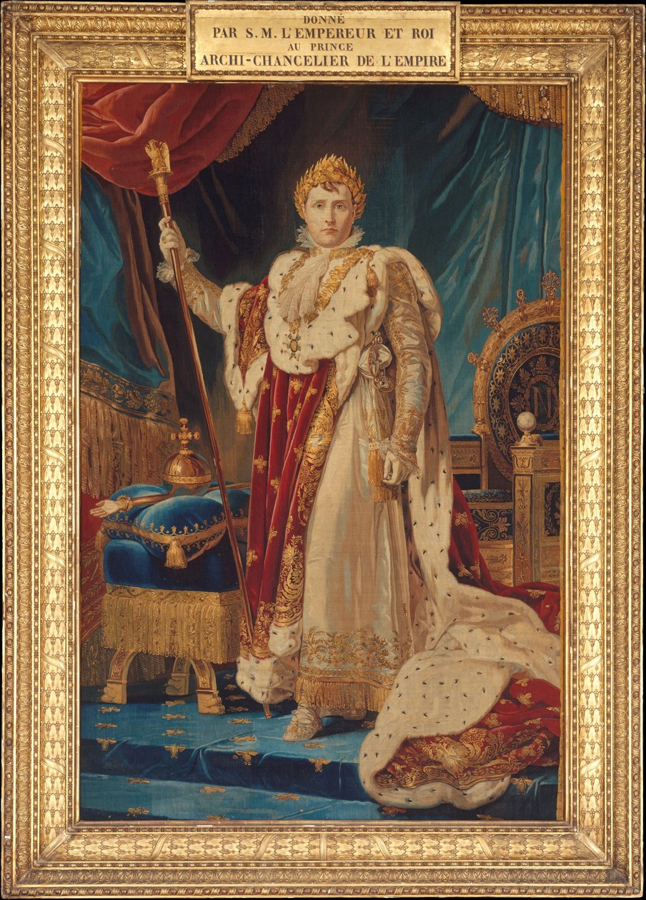 नेपोलियन I, 1808-11 (ऊन, रेशम, चांदी-गिल्ट धागा) का चित्र द्वारा फ्रेंच स्कूल