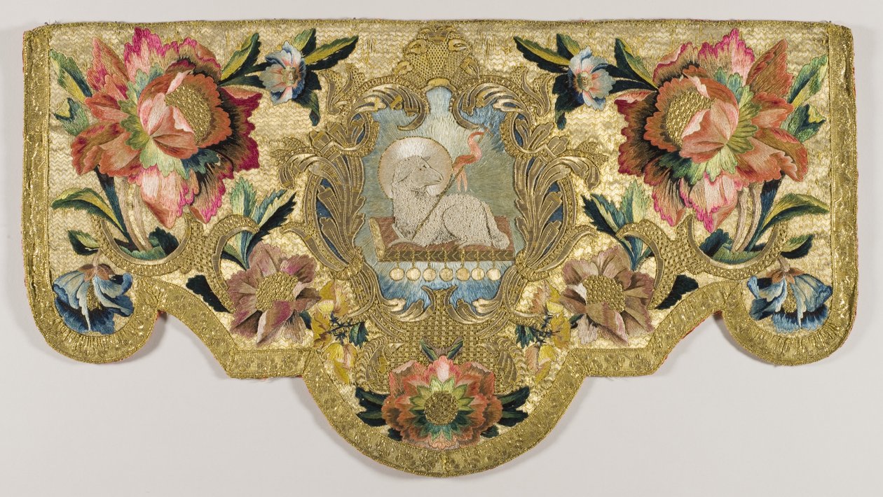 एक्सेलसिस्टिकल लेक्चरर हैंगिंग, c.1730 (कपड़ा) द्वारा मैक्सिकन स्कूल