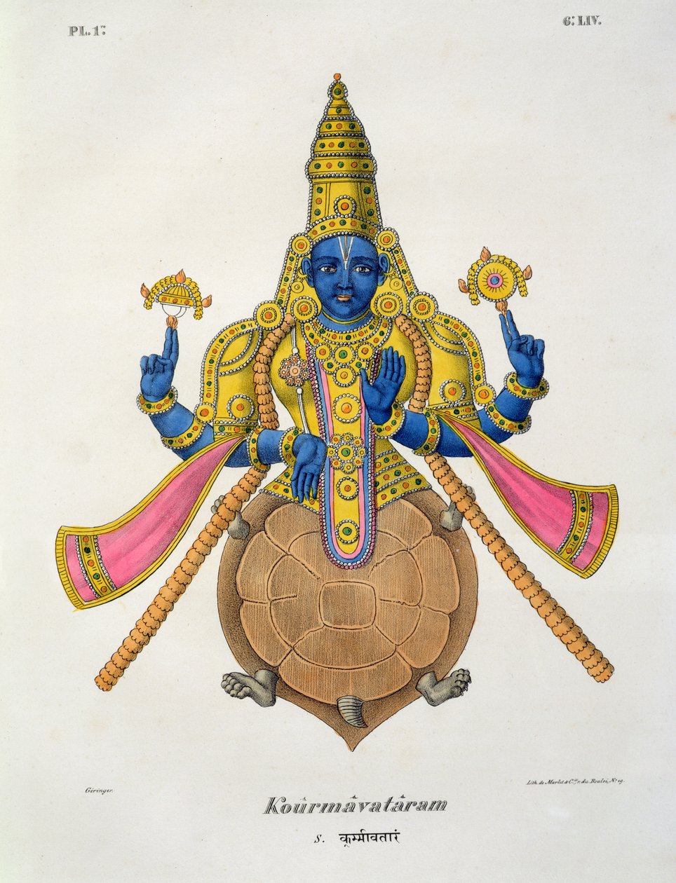कुर्मा, डी मार्लेट (लिथोग्राफ) द्वारा उत्कीर्ण द्वारा ए कम