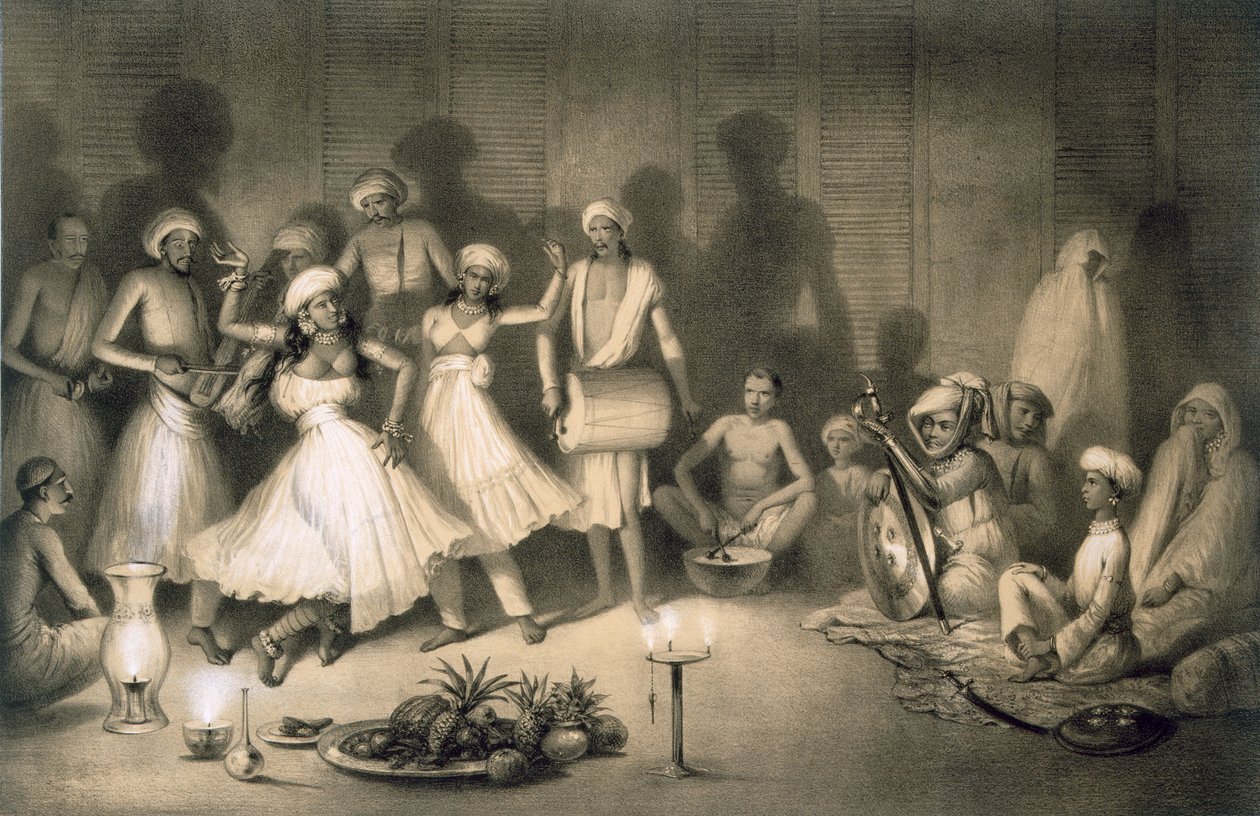 नौच गर्ल्स का नृत्य, पब। 1858. द्वारा ए। सोल्टीकोफ