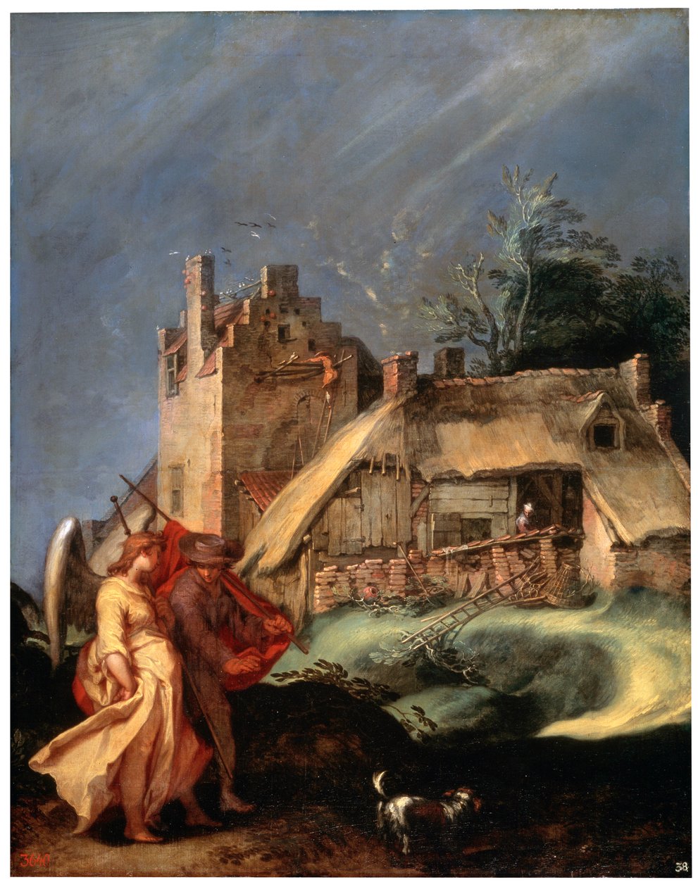 टोबियास और एंजेल के साथ लैंडस्केप, c1610-c1615 द्वारा अब्राहम ब्लोमैर्ट