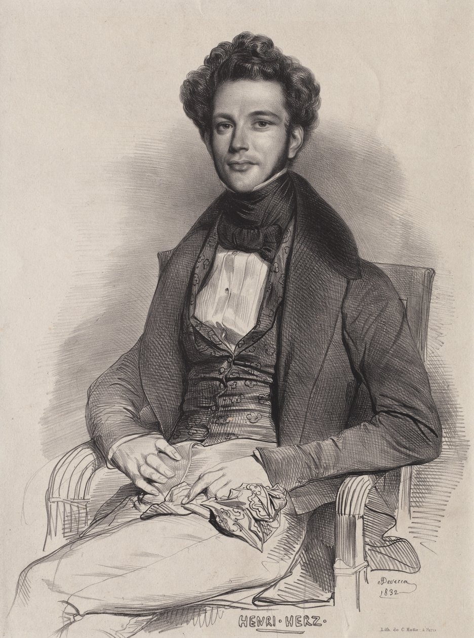 हेनरी हर्ज़, पियानोवादक, 1832। द्वारा अकिल देवेरिया