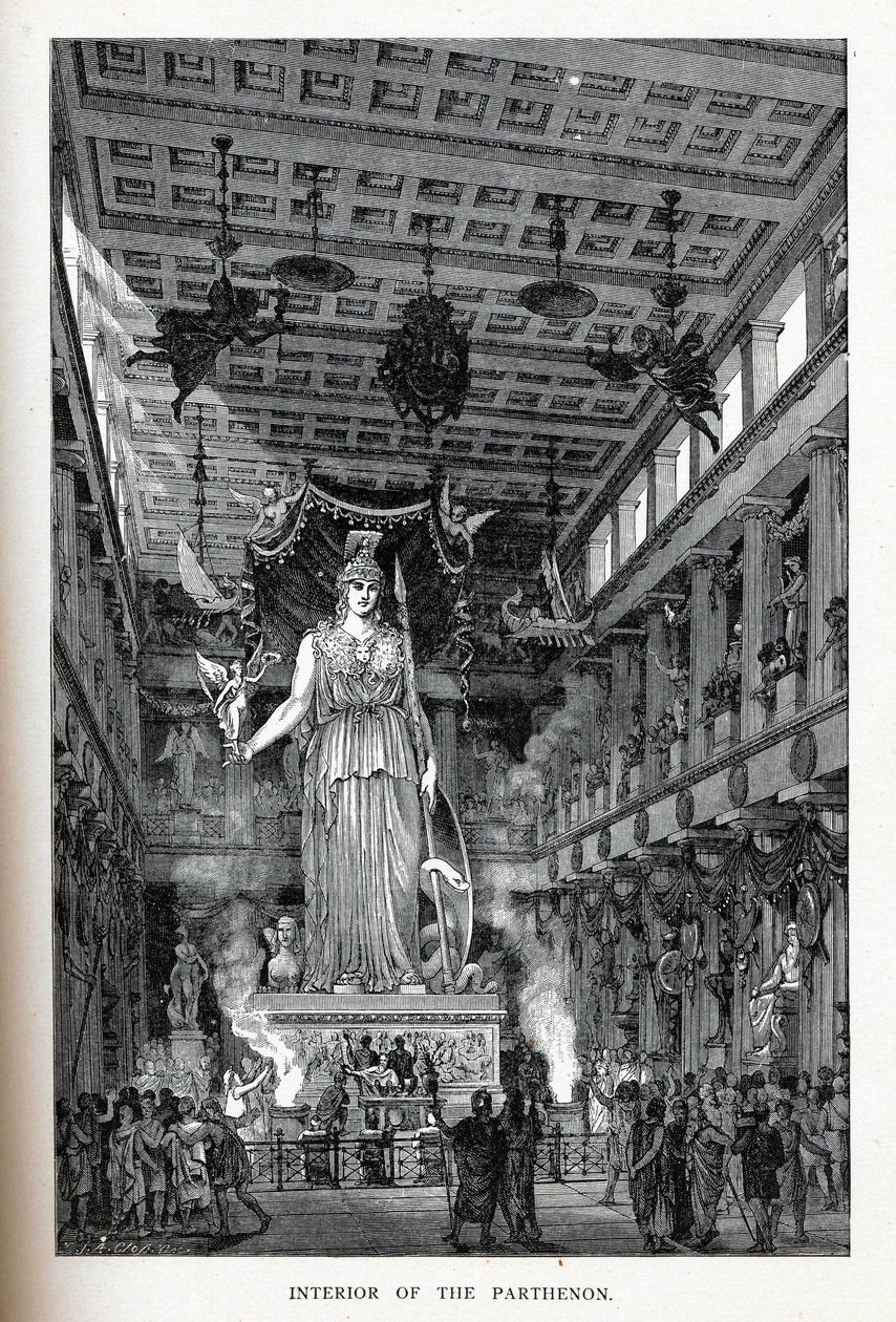 पार्थेनन का इंटीरियर, 1882 द्वारा एडोल्फ क्लॉस