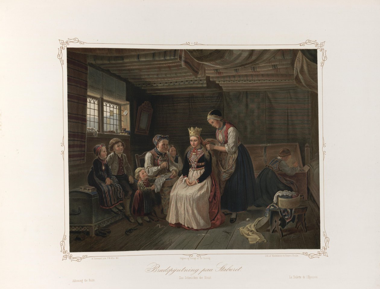 Tidemand, Adolph द्वारा नॉर्वेजियन फोक लाइफ पिक्चर्स की पुस्तक से चित्रण और Chr। Tønsberg (क्रिश्चियनिया, 1858) द्वारा प्रकाशित द्वारा एडोल्फ टिडेमैंड