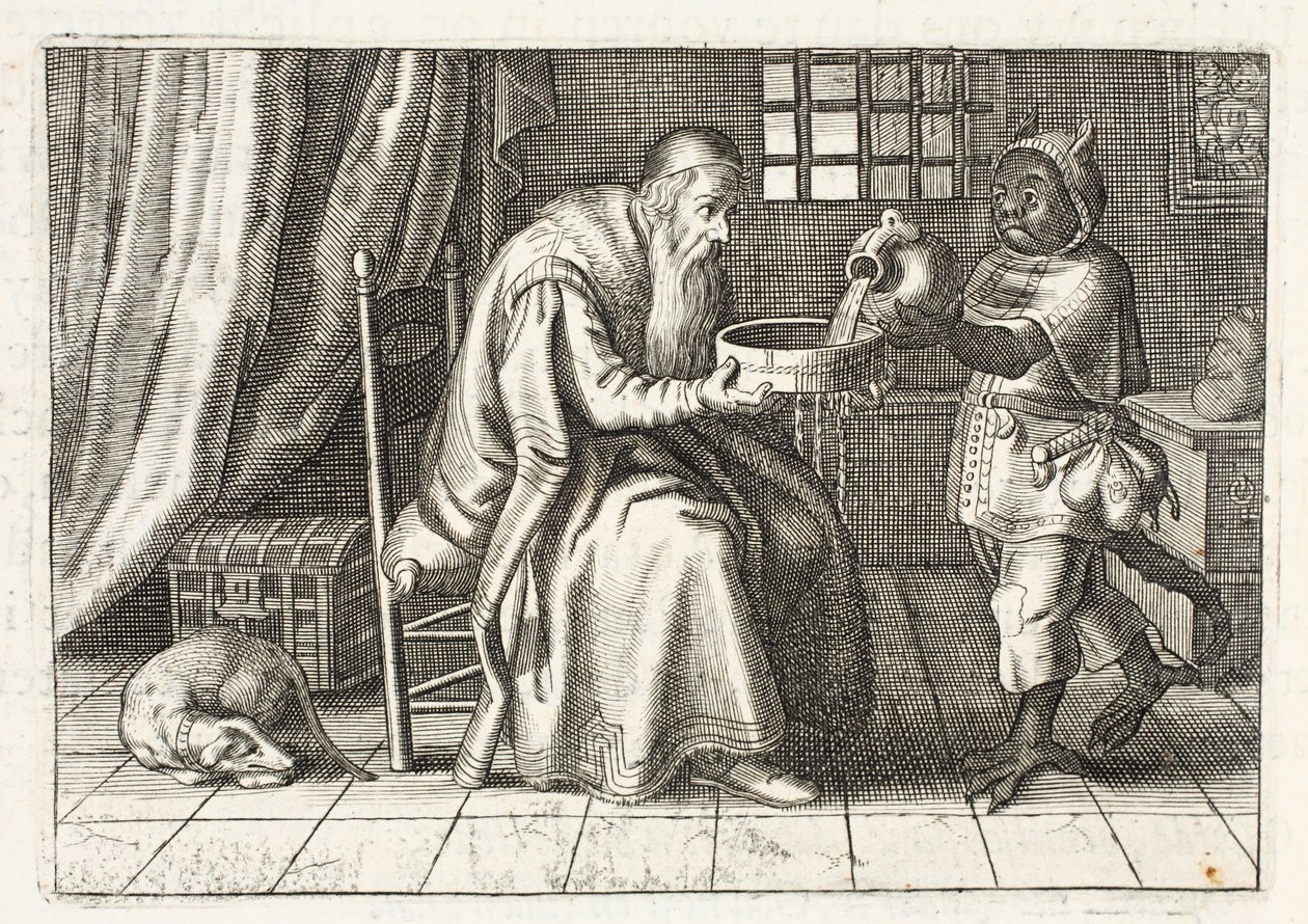 एक अमीर आदमी, जोहानस डी ब्रुने (1589-1658), जान जैकस शिपर, एम्स्टर्डम, 1661 द्वारा &39;ज़ेन-वीर्क के प्रतीक&39; का चित्र द्वारा एड्रिएन पिएटर्सज़ वैन डे वेने