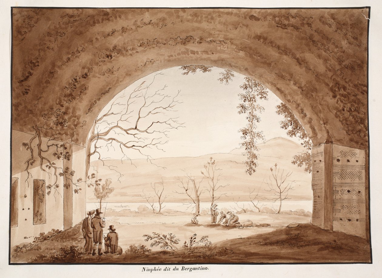 निनफियो बरगिनिनो, 1833 (ब्राउन वॉश के साथ उकेरना) द्वारा एगोस्टिनो टोफ़ानेलि