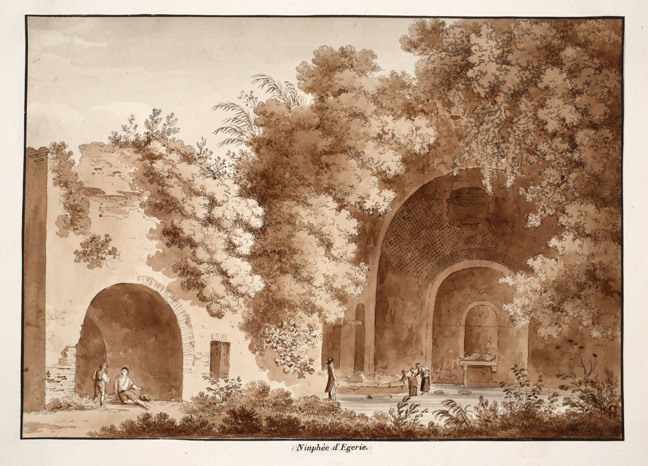 एंगेरिया का निनफियो, 1833 (ब्राउन वॉश के साथ नक़्क़ाशी) द्वारा एगोस्टिनो टोफ़ानेलि