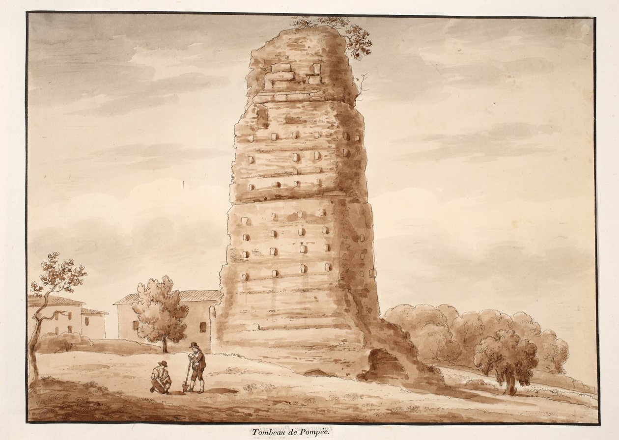पोम्पी, 1833 का मकबरा (भूरी धुलाई के साथ) द्वारा एगोस्टिनो टोफ़ानेलि