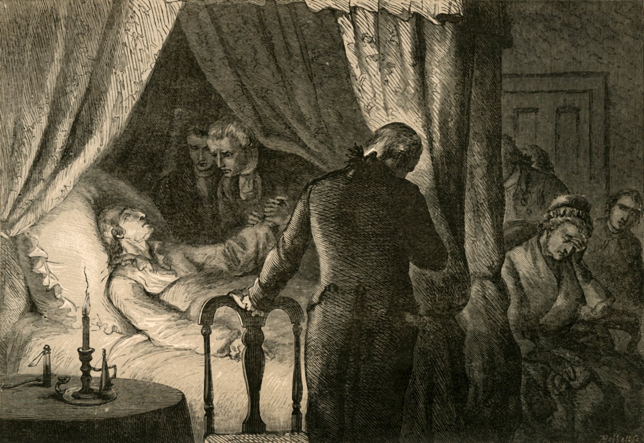 द डेथ ऑफ़ वाशिंगटन, 1877। द्वारा अल्बर्ट बोबेट