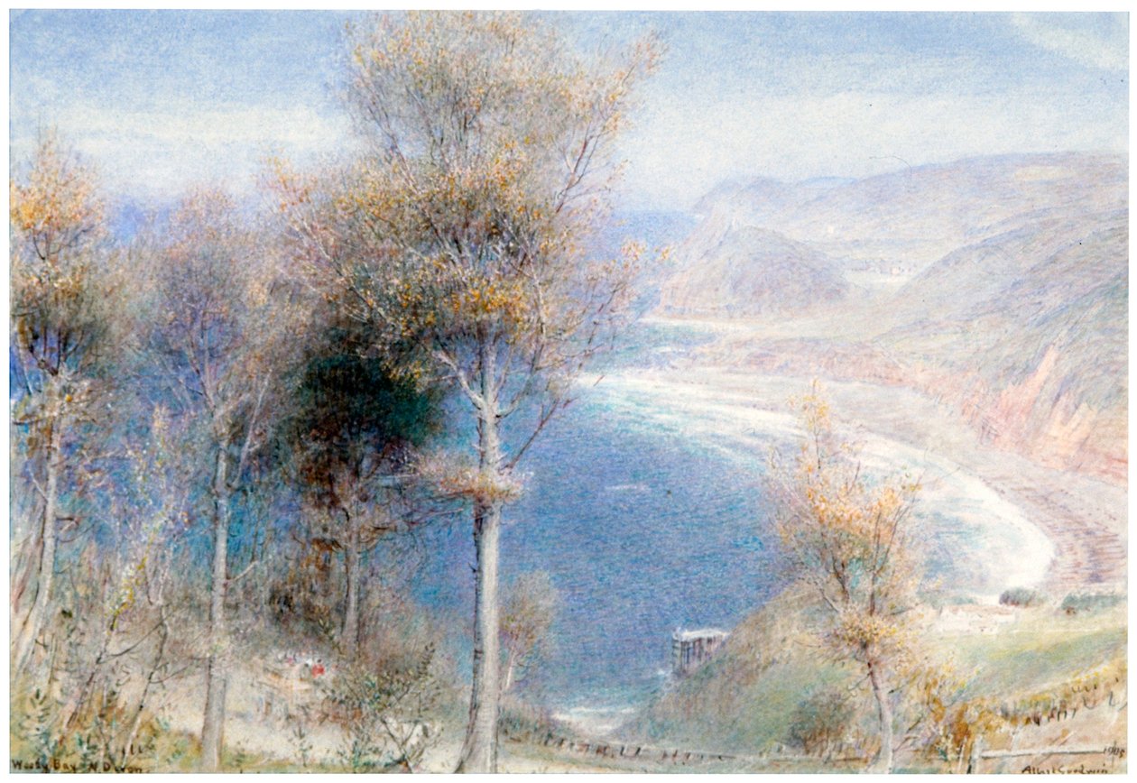 वुडी बे, डेवोन, 1905। द्वारा अल्बर्ट गुडविन
