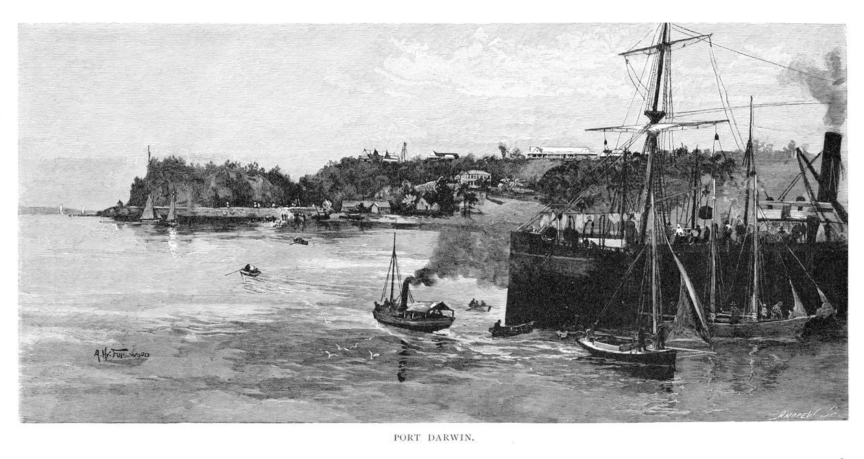 पोर्ट डार्विन, 1886। द्वारा अल्बर्ट हेनरी फुलवुड