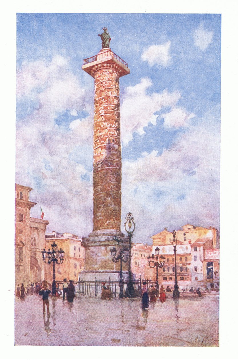 मार्कस ऑरेलियस का कॉलम, ए एंड सी ब्लैक लिमिटेड, 1925 द्वारा प्रकाशित रोम से पियाजे कॉलोना द्वारा अल्बर्टो पीसा