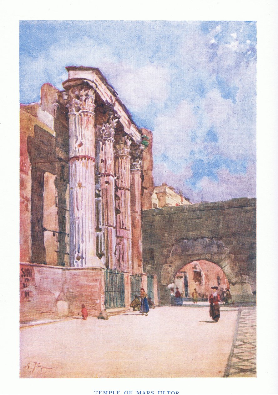 ए, सी ब्लैक लिमिटेड, 1925 द्वारा प्रकाशित रोम से मार्स अल्टोर (ऑगस्टस के फोरम में) का मंदिर द्वारा अल्बर्टो पीसा