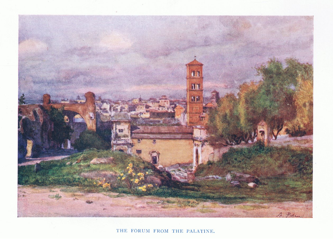 फोरम, पॉलेंटाइन, रोम से ए एंड सी ब्लैक लिमिटेड, 1925 द्वारा प्रकाशित द्वारा अल्बर्टो पीसा