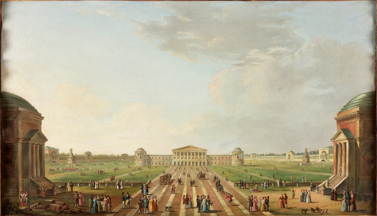 अनुमानित फ़ोरो बोनापार्ट, मिलान, c.1800 का दृश्य द्वारा एलेसेंड्रो सैनकिरिको
