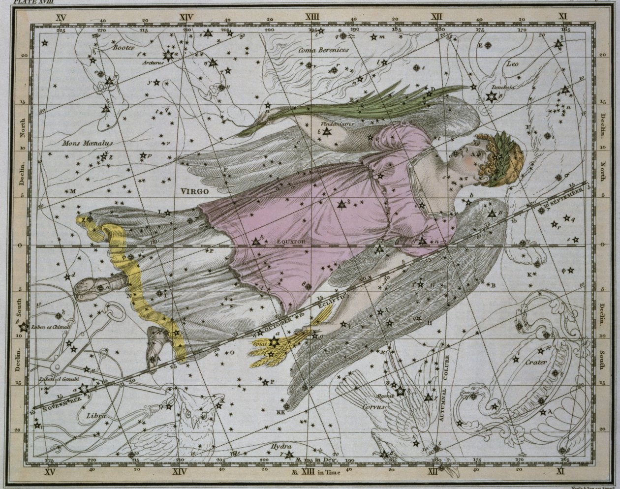 कन्या, &39;ए सेलेस्टियल एटलस&39;, पब से। 1822 में द्वारा अलेक्जेंडर जैमीसन