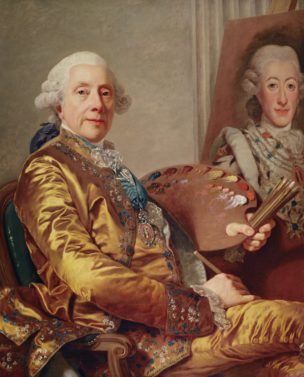 सेल्फ पोर्ट्रेट, c.1790 द्वारा अलेक्जेंडर रोजलिन
