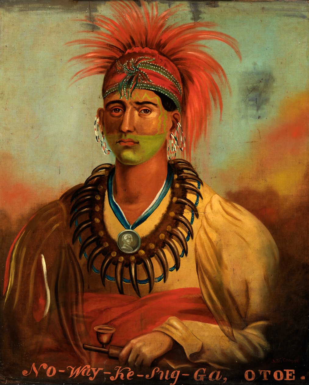 No-way-ke-sug-ga, ca. 1840.  द्वारा अलेक्जेंडर डेविस कूपर