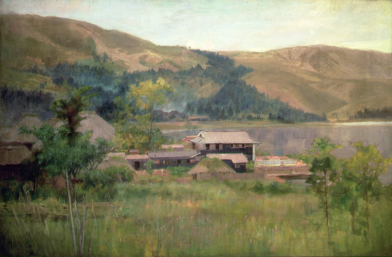 बिवा झील, c.1889 (कैनवास पर तेल) द्वारा अल्फ्रेड पूर्व
