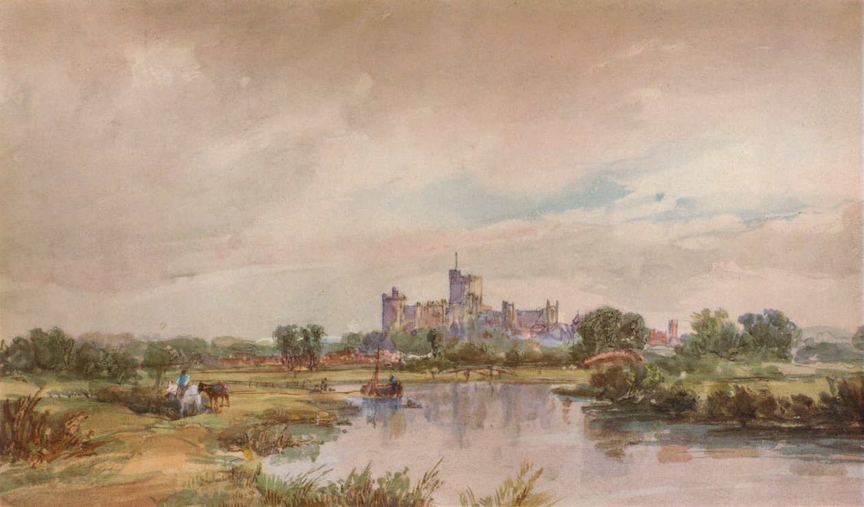 ए कैसल बाय ए रिवर, c1851, 1938 द्वारा अल्फ्रेड विकर्स
