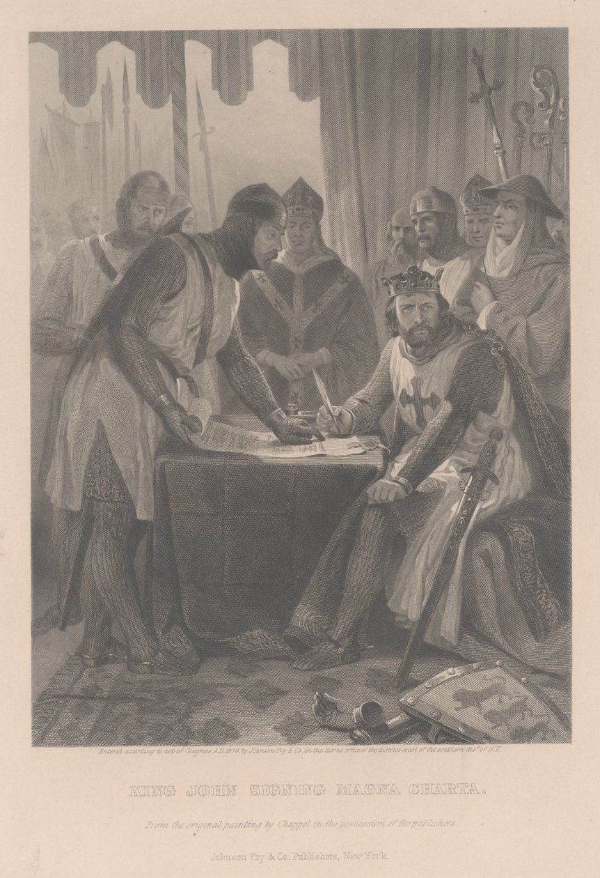 जॉन, इंग्लैंड के राजा, 1870 द्वारा अलोंजो चैपल