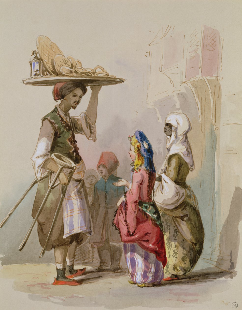 एक बर्तन विक्रेता, c.1855 द्वारा अमादेओ प्रीज़ियोसिक