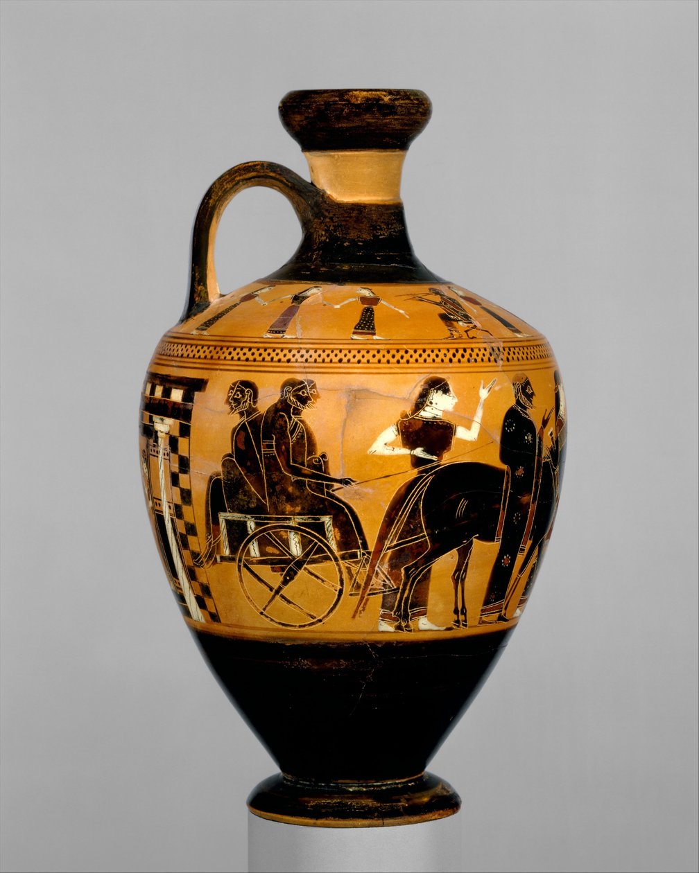 लेकेथोस, c.550-530 ईसा पूर्व (टेराकोटा) द्वारा Amasis पेंटर
