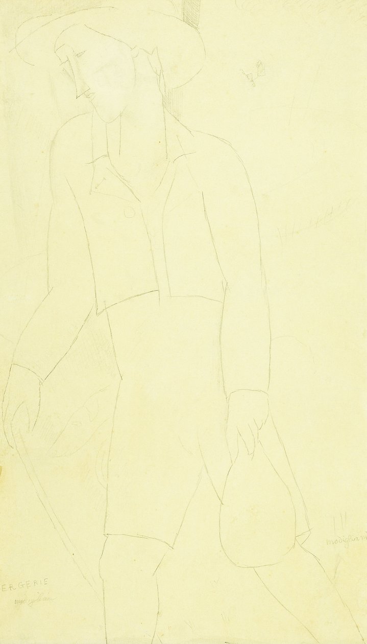 शील्डफोल्ड, 1915-16 द्वारा एमेडियो मोदिग्लिआनी