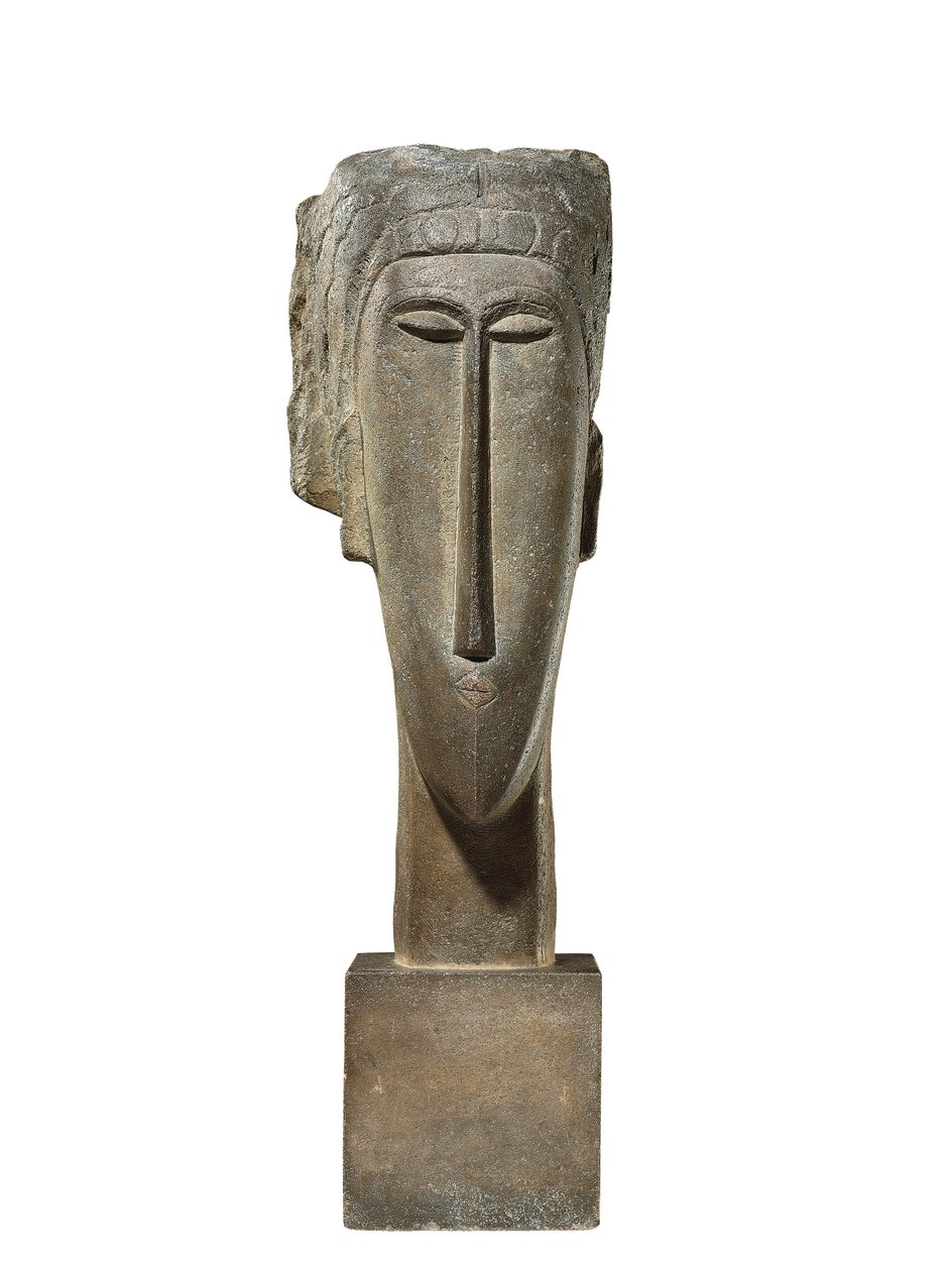 सिर, c.1910-12 (चूना पत्थर) द्वारा एमेडियो मोदिग्लिआनी