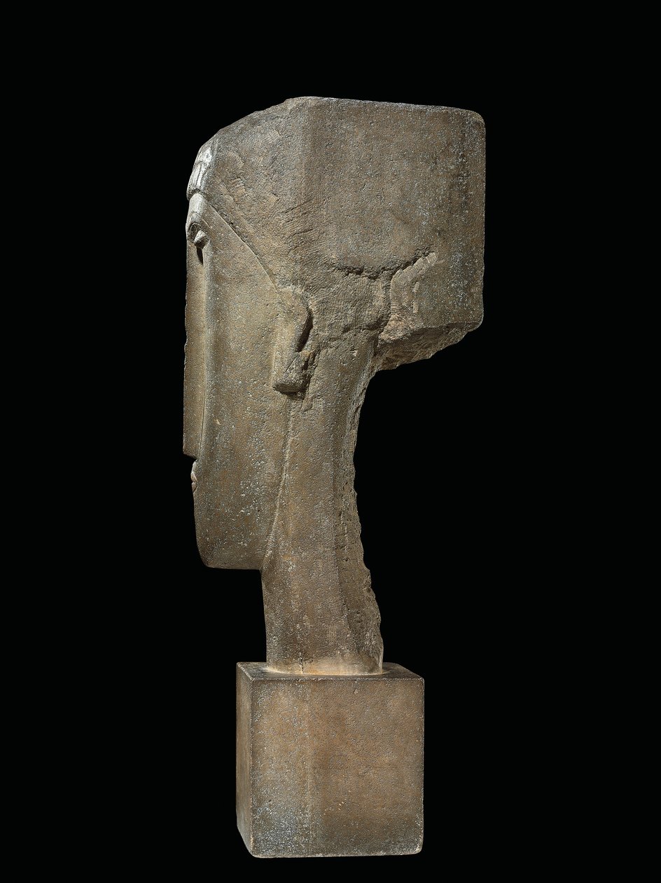 सिर, c.1910-12 (चूना पत्थर) द्वारा एमेडियो मोदिग्लिआनी