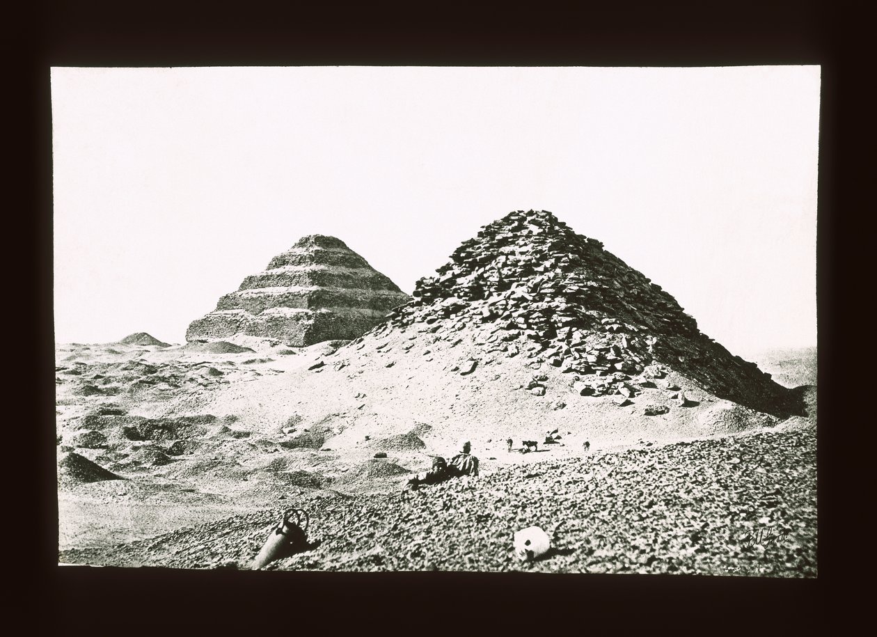 चरण पिरामिड, सककारा, तीसरा राजवंश (लालटेन स्लाइड) द्वारा अमेरिकी फोटोग्राफर