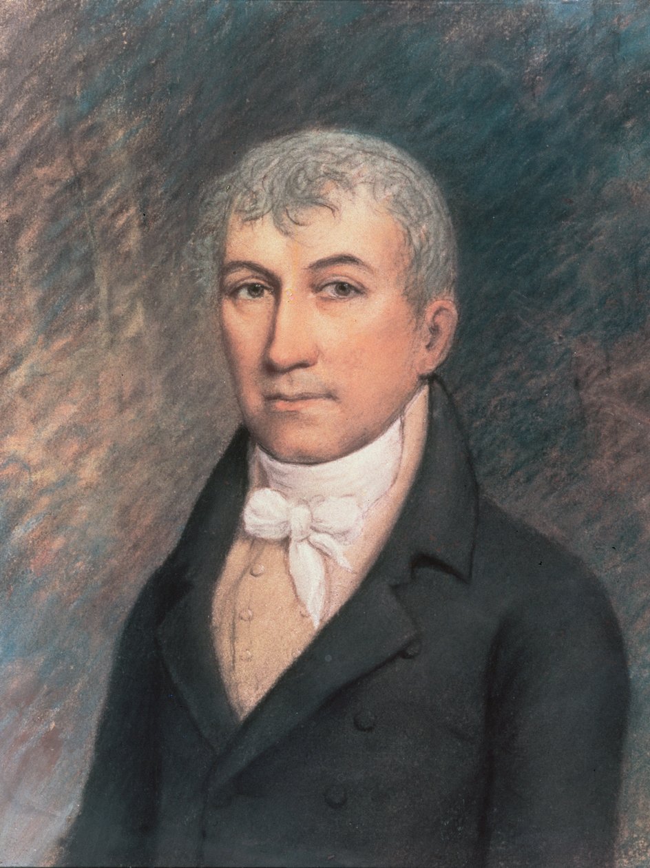 जेम्स मोनरो का पोर्ट्रेट (1758-1831) (कागज पर पेस्टल) द्वारा अमेरिकी स्कूल