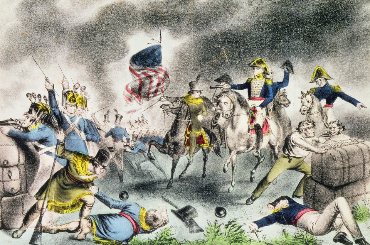न्यू ऑरलियन्स की लड़ाई, 8 जनवरी 1814 (एसआईसी) पब। नथानिएल करियर द्वारा द्वारा अमेरिकी स्कूल