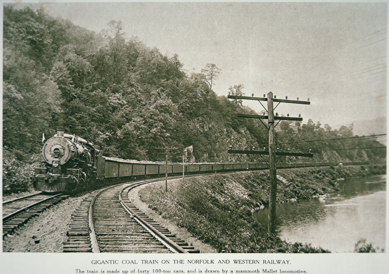 नॉरफ़ॉक और पश्चिम रेलवे, c.1925 (b/w फोटो) द्वारा अमेरिकी फोटोग्राफर