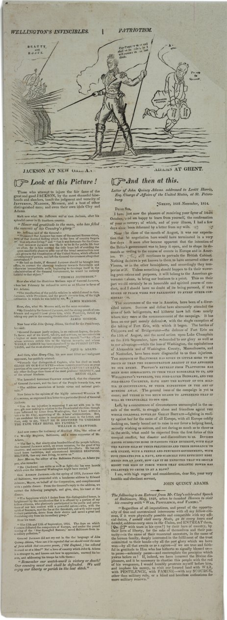 1828 के प्रमुख अमेरिकियों के साथ चुनाव पोस्टर द्वारा अमेरिकी स्कूल