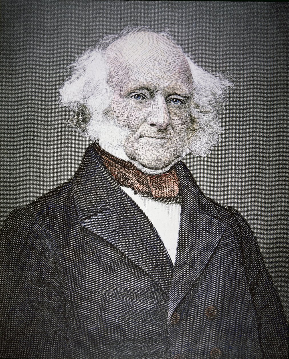मार्टिन वैन ब्यूरन (1782-1862) (रंगीन उत्कीर्णन) द्वारा अमेरिकी स्कूल