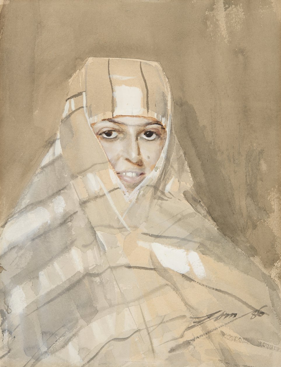 बेडौइन गर्ल, 1886 द्वारा अलग है लियोनार्ड ज़ोर्न